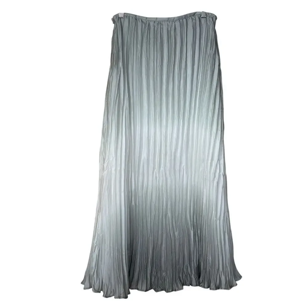 Chico's pleated gray ombre maxi skirt‎ - Picture 2 of 3